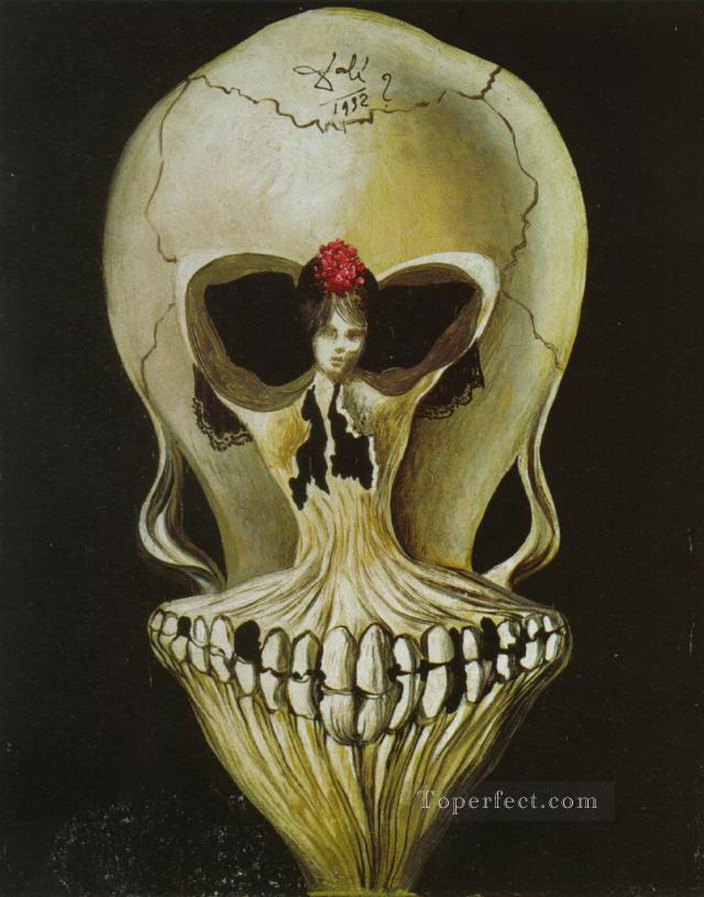 死の頭のバレリーナ 超現実主義者油絵